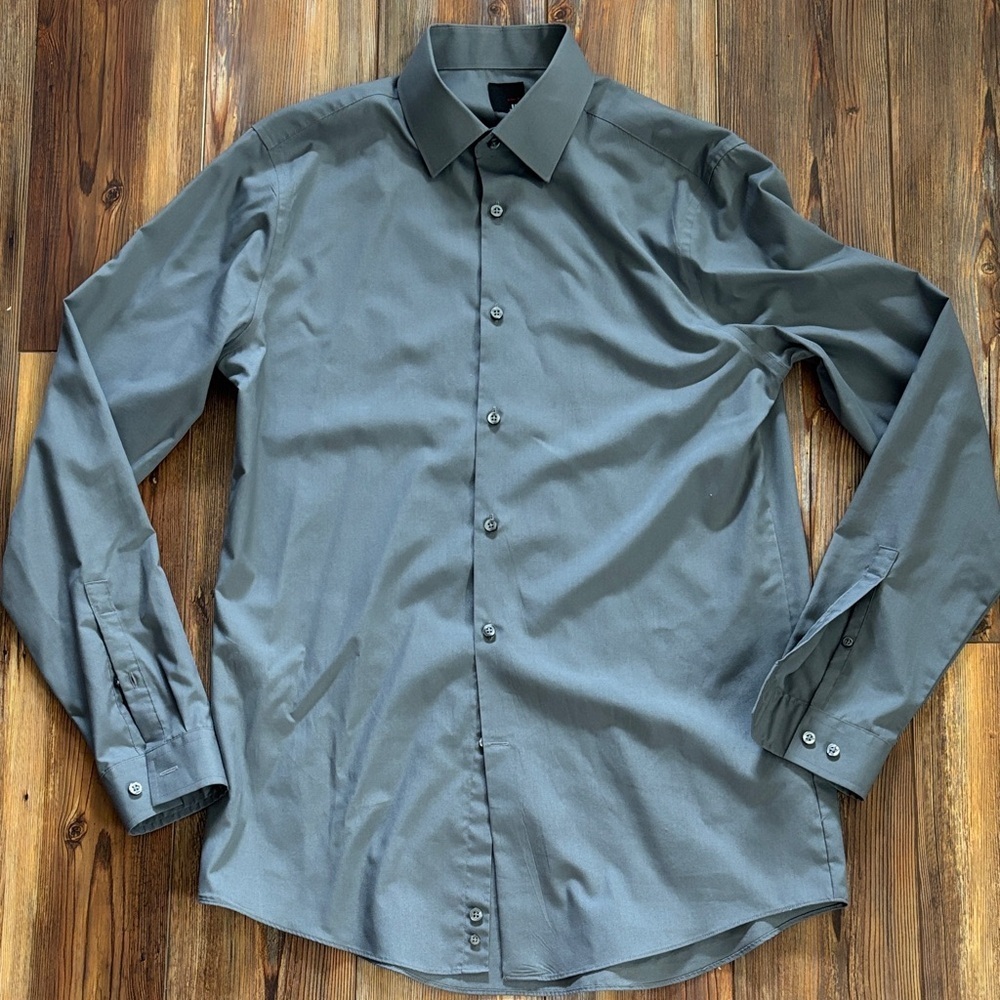 jf j.ferrar Charcoal Dress Shirt